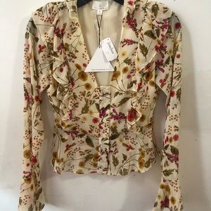 Cream Floral Top by Lost & Wander